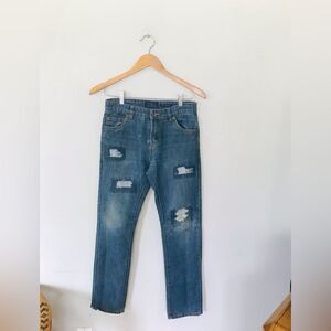 Lucky Brand | girls Billy Straight Distressed Jeans | size 14